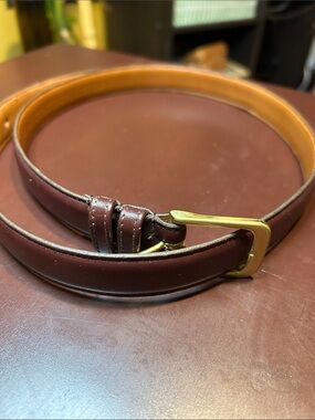 Vintage Coach Burgundy Belt